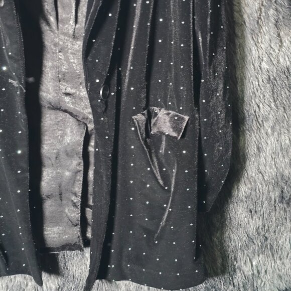 Endless Rose Womens Velvet Rhinestone Blazer Jacket XL New With Tags - Picture 5 of 12